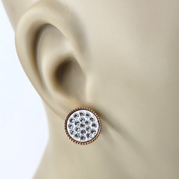 Tiny Dainty White Earrings - Picture 1 of 9